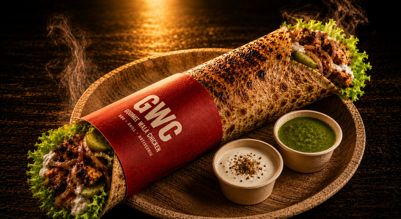 GWC Menu showcasing signature rolls and hot dogs
