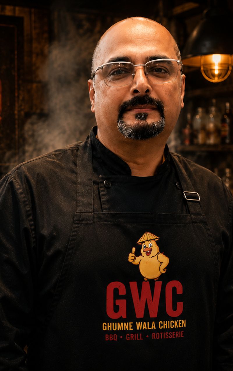 Founder of GWC Chandigarh in the kitchen