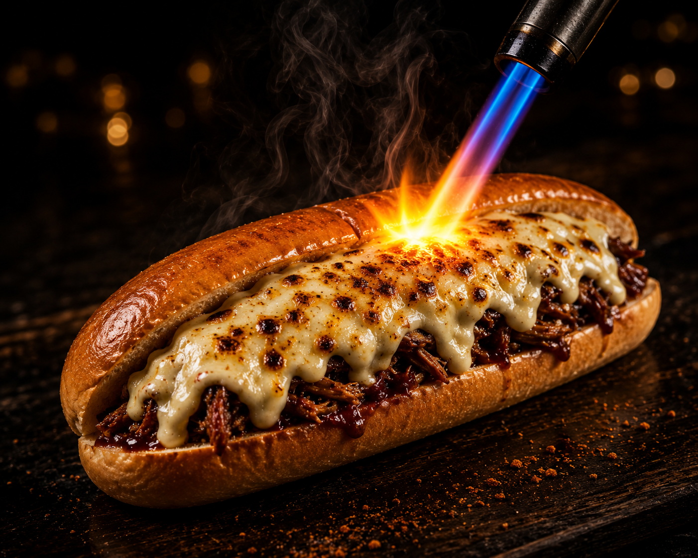 GWC Wild Dog live cheese torch finish — BBQ hot dog Chandigarh Sector 32D