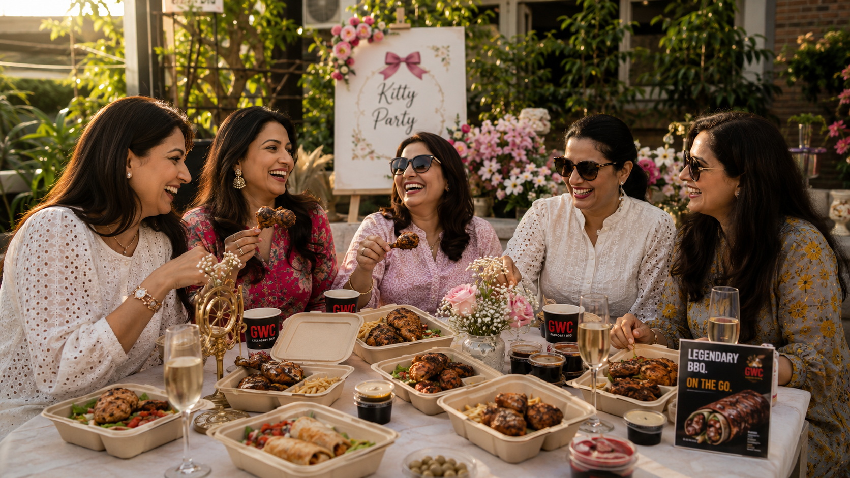 GWC kitty party catering Chandigarh — BBQ chicken rolls for ladies celebration tricity
